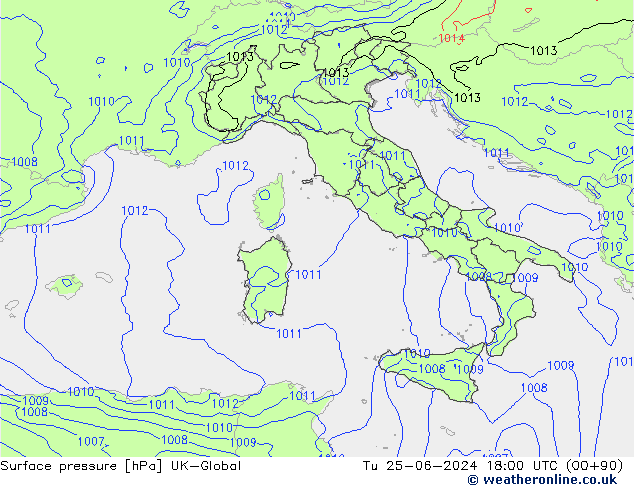 pressão do solo UK-Global Ter 25.06.2024 18 UTC