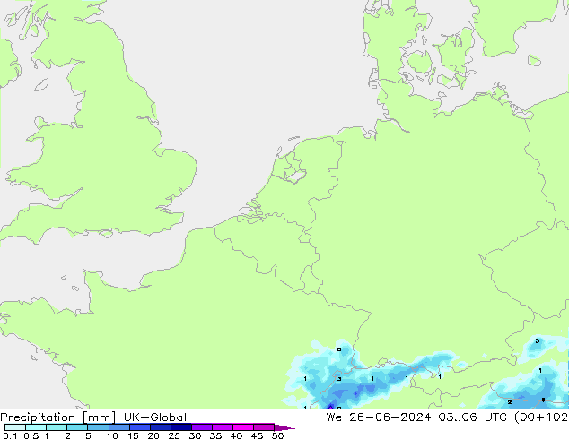 precipitação UK-Global Qua 26.06.2024 06 UTC