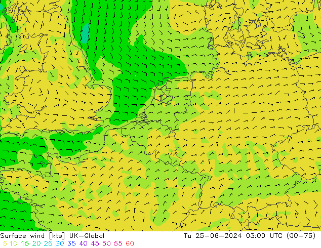 Vento 10 m UK-Global Ter 25.06.2024 03 UTC
