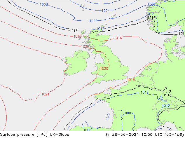 Yer basıncı UK-Global Cu 28.06.2024 12 UTC