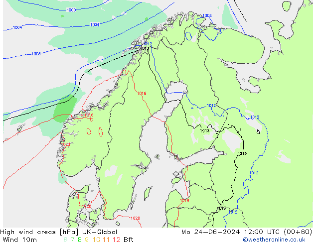 High wind areas UK-Global Mo 24.06.2024 12 UTC