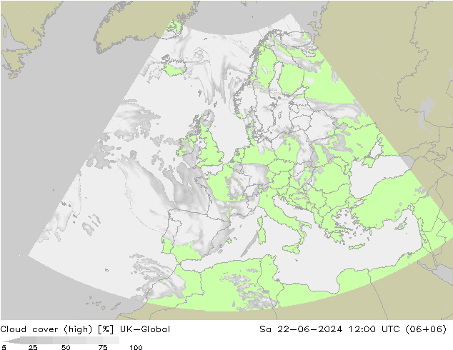 Nuages (élevé) UK-Global sam 22.06.2024 12 UTC