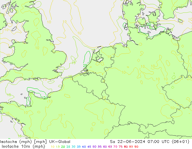 Isotachs (mph) UK-Global Sa 22.06.2024 07 UTC