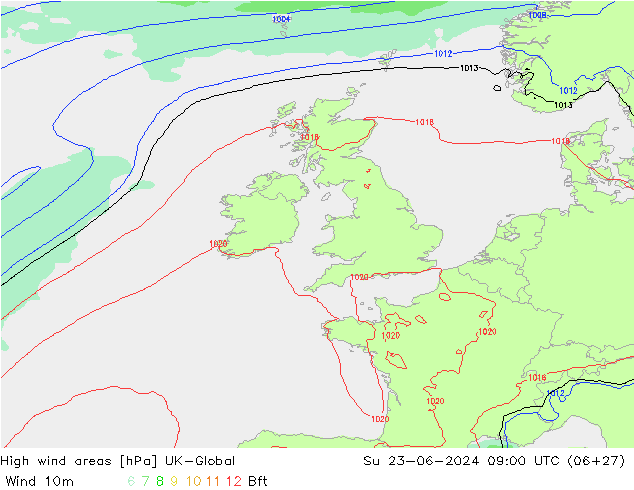 Izotacha UK-Global nie. 23.06.2024 09 UTC