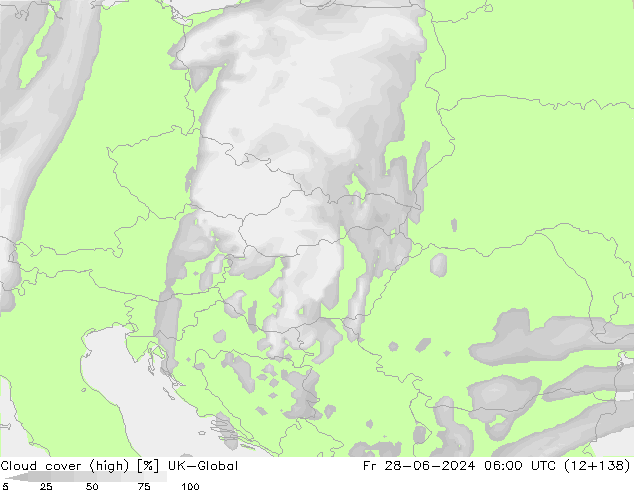 Nuages (élevé) UK-Global ven 28.06.2024 06 UTC