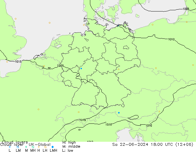 Wolkenschichten UK-Global Sa 22.06.2024 18 UTC