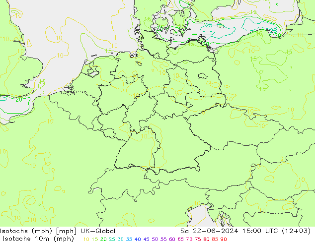 Isotachs (mph) UK-Global So 22.06.2024 15 UTC