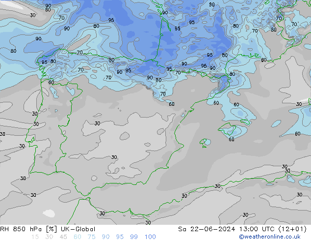 RV 850 hPa UK-Global za 22.06.2024 13 UTC