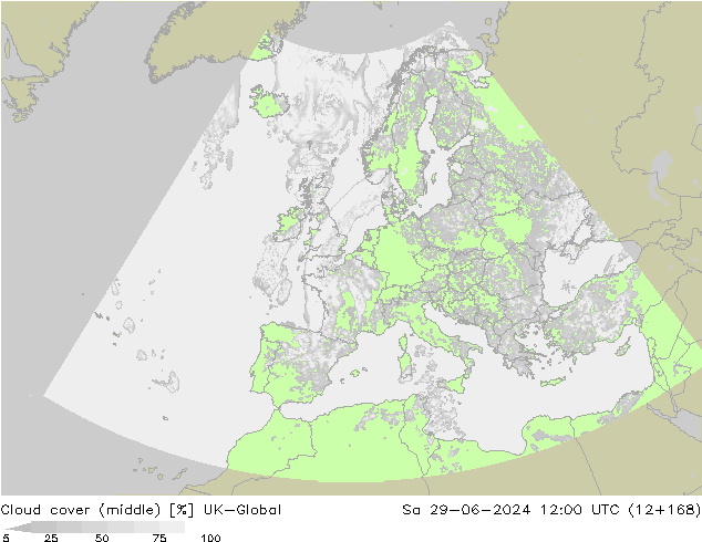 Cloud cover (middle) UK-Global Sa 29.06.2024 12 UTC