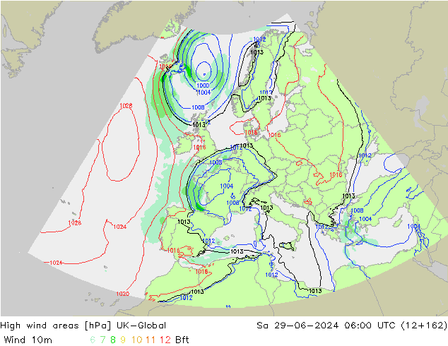High wind areas UK-Global sam 29.06.2024 06 UTC