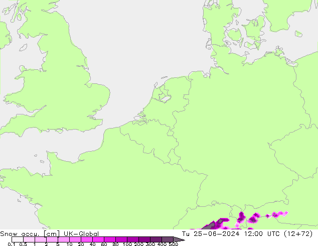 Snow accu. UK-Global Tu 25.06.2024 12 UTC