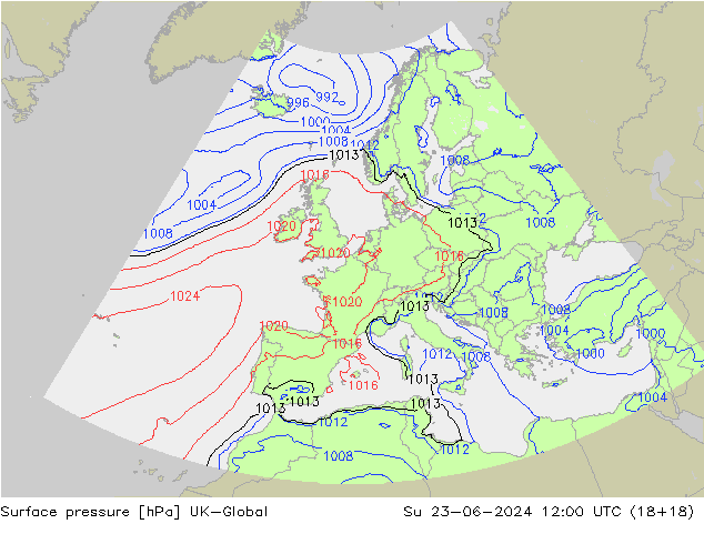 Bodendruck UK-Global So 23.06.2024 12 UTC