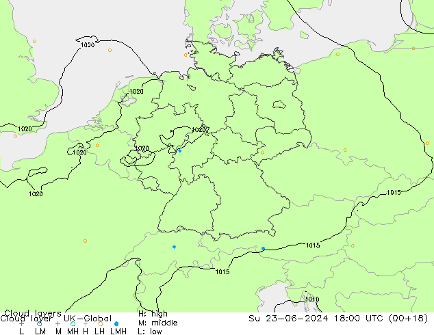 Cloud layer UK-Global Вс 23.06.2024 18 UTC