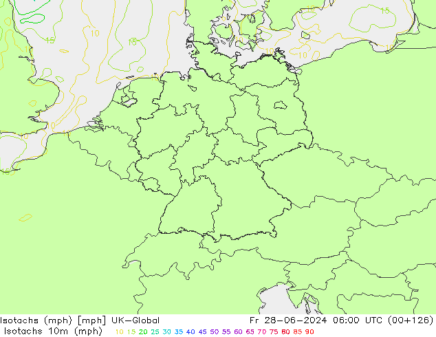 Isotachs (mph) UK-Global Fr 28.06.2024 06 UTC