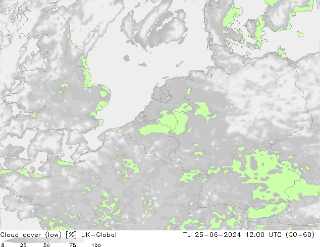 Wolken (tief) UK-Global Di 25.06.2024 12 UTC