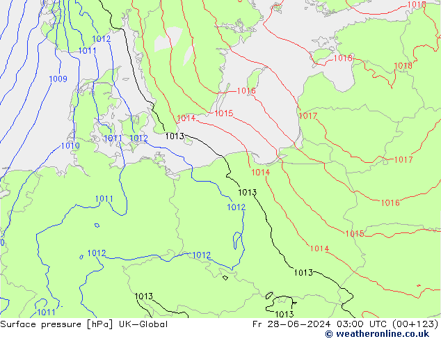Presión superficial UK-Global vie 28.06.2024 03 UTC