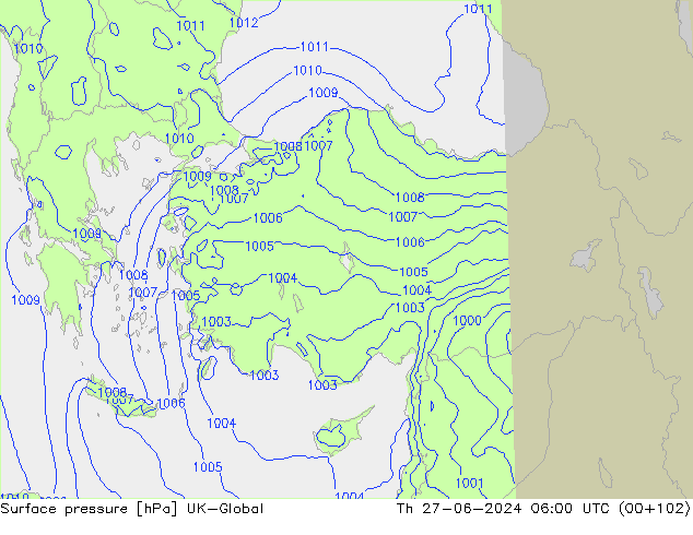 Yer basıncı UK-Global Per 27.06.2024 06 UTC