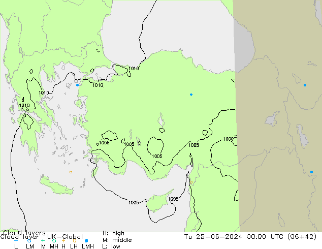 Cloud layer UK-Global mar 25.06.2024 00 UTC
