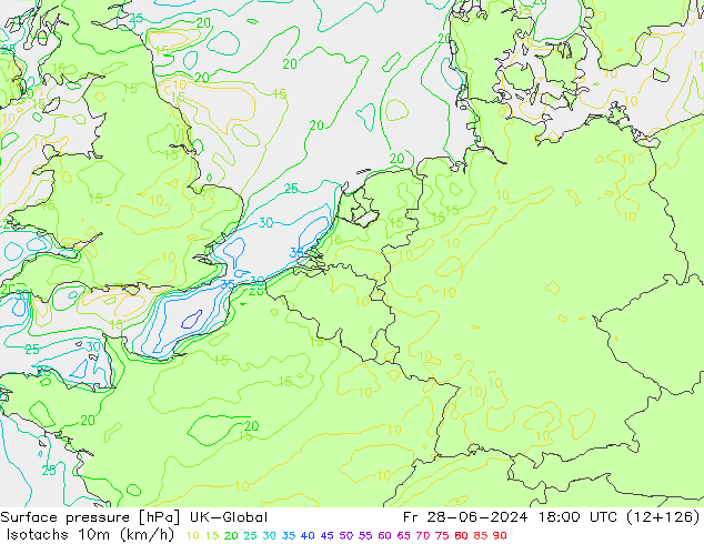 Isotaca (kph) UK-Global vie 28.06.2024 18 UTC