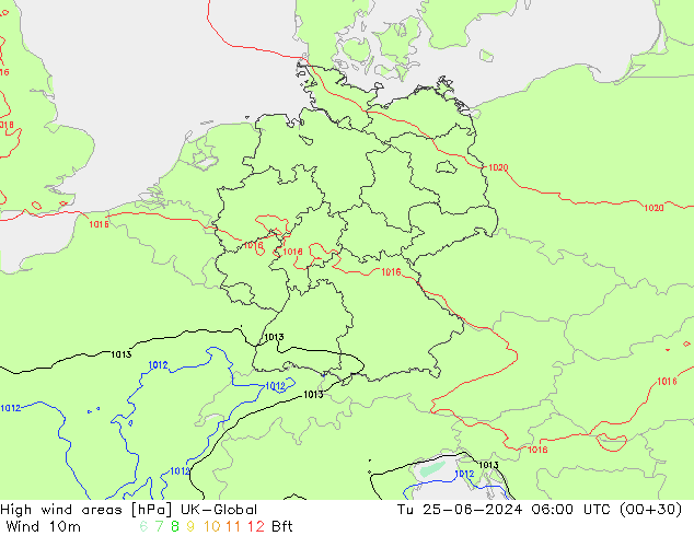 High wind areas UK-Global mar 25.06.2024 06 UTC