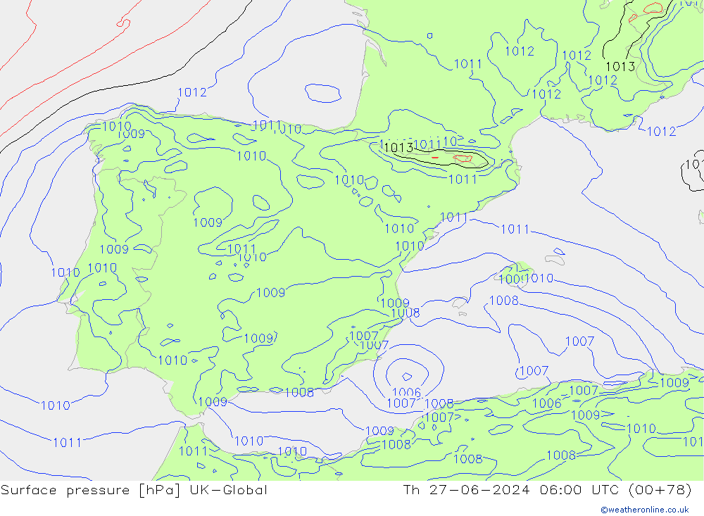 Yer basıncı UK-Global Per 27.06.2024 06 UTC