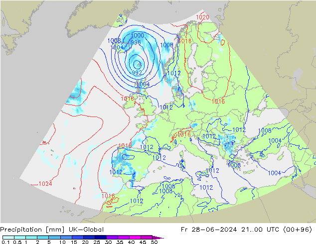 Yağış UK-Global Cu 28.06.2024 00 UTC