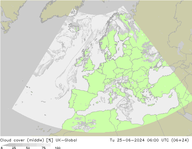 Nuages (moyen) UK-Global mar 25.06.2024 06 UTC