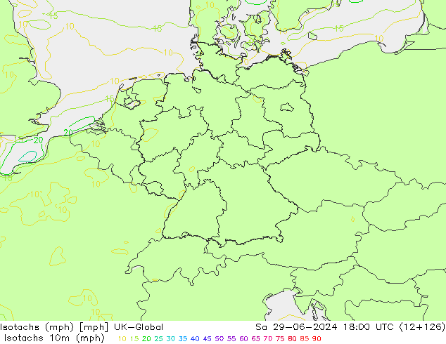 Isotachs (mph) UK-Global So 29.06.2024 18 UTC