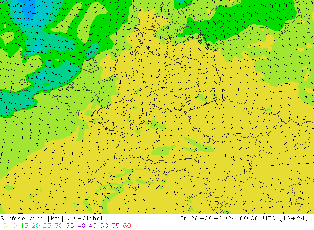 Rüzgar 10 m UK-Global Cu 28.06.2024 00 UTC