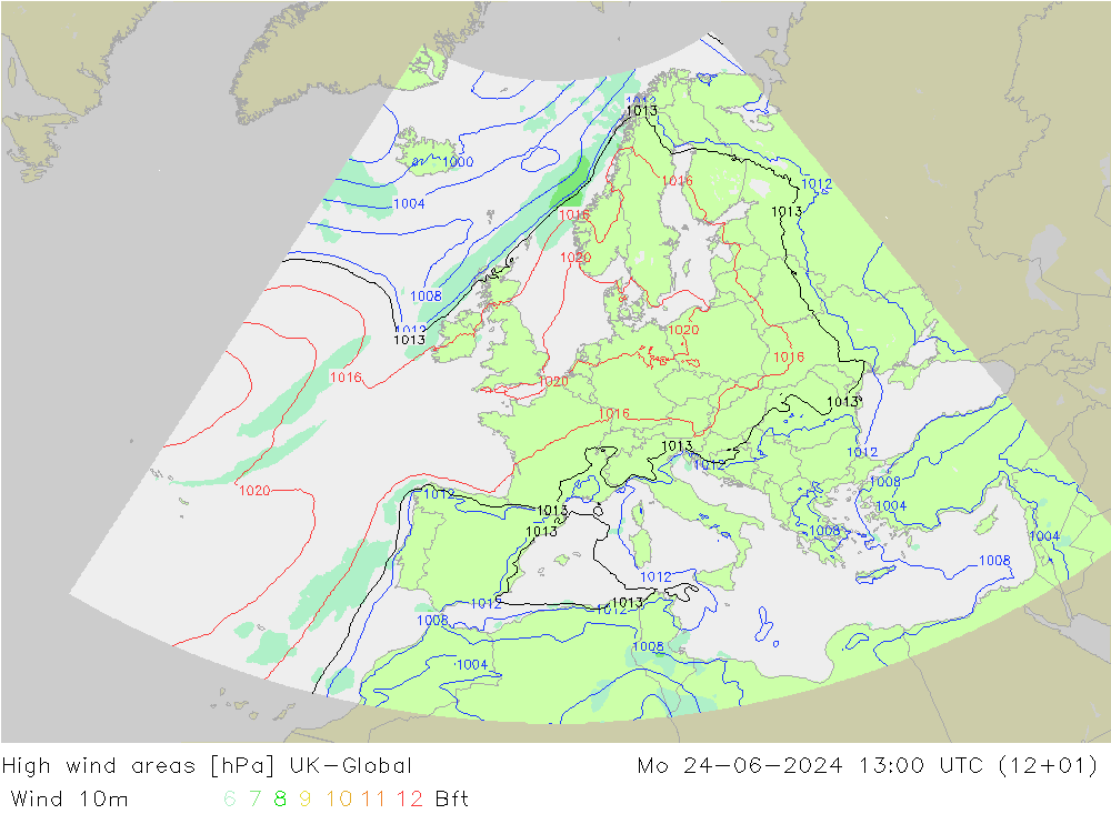 High wind areas UK-Global lun 24.06.2024 13 UTC