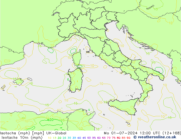 Isotachs (mph) UK-Global Mo 01.07.2024 12 UTC