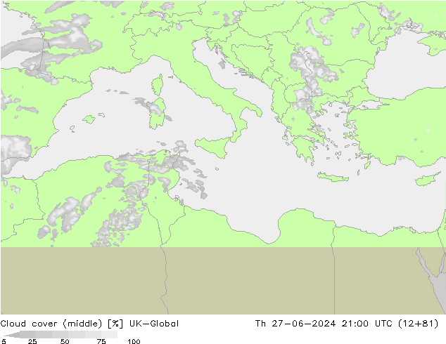 Cloud cover (middle) UK-Global Th 27.06.2024 21 UTC