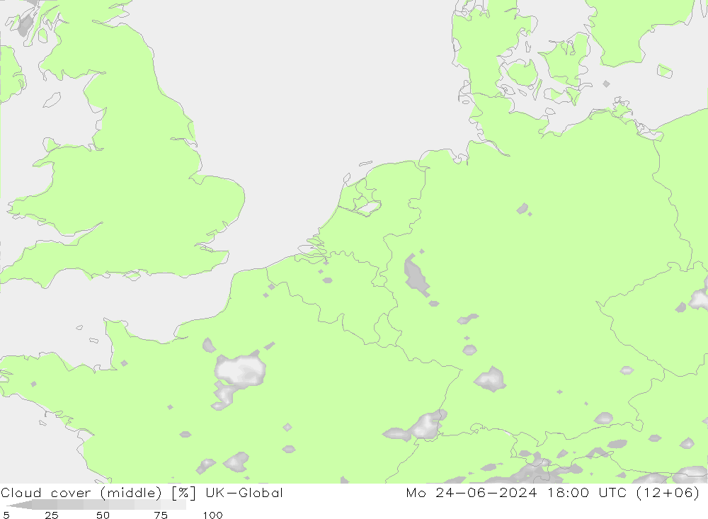 Cloud cover (middle) UK-Global Mo 24.06.2024 18 UTC