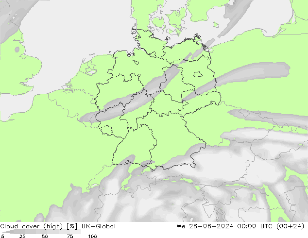 Bulutlar (yüksek) UK-Global Çar 26.06.2024 00 UTC