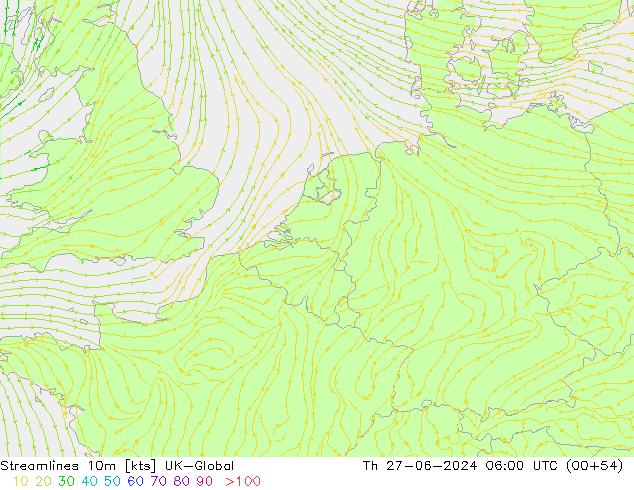 Rüzgar 10m UK-Global Per 27.06.2024 06 UTC