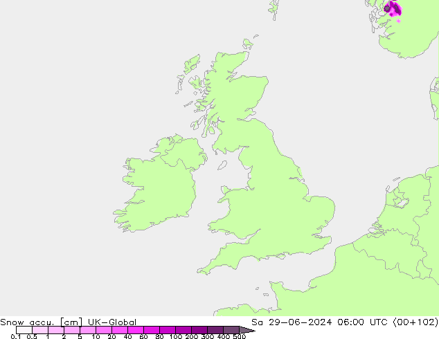 Snow accu. UK-Global Sa 29.06.2024 06 UTC