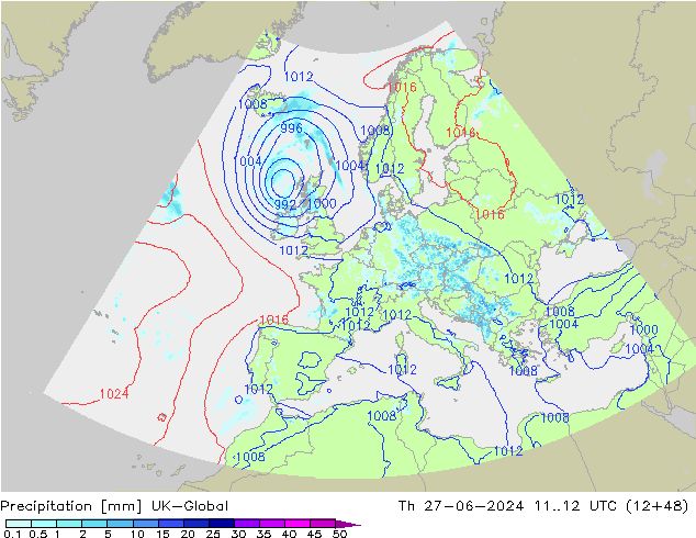 Neerslag UK-Global do 27.06.2024 12 UTC