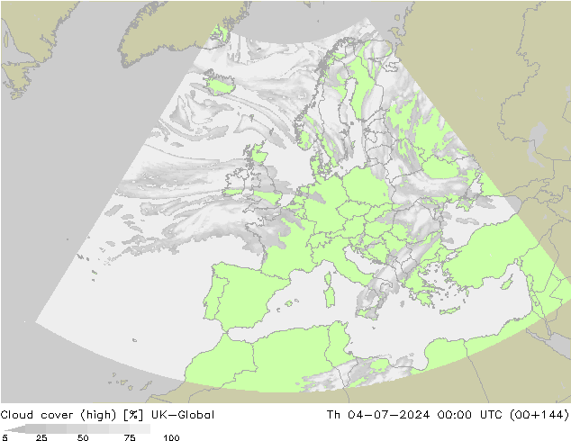 Bewolking (Hoog) UK-Global do 04.07.2024 00 UTC