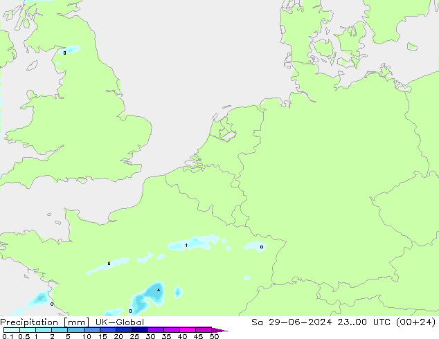 Neerslag UK-Global za 29.06.2024 00 UTC