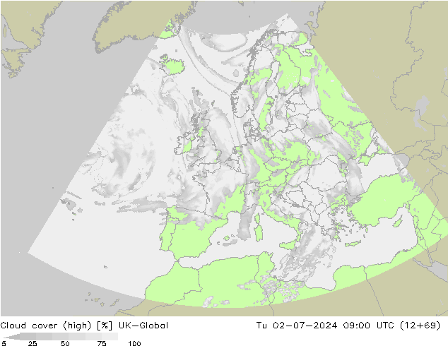 Bewolking (Hoog) UK-Global di 02.07.2024 09 UTC