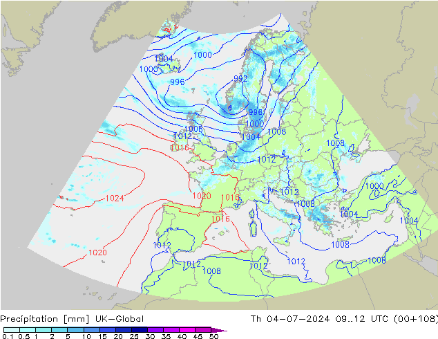 Neerslag UK-Global do 04.07.2024 12 UTC