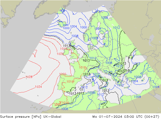 Luchtdruk (Grond) UK-Global ma 01.07.2024 03 UTC