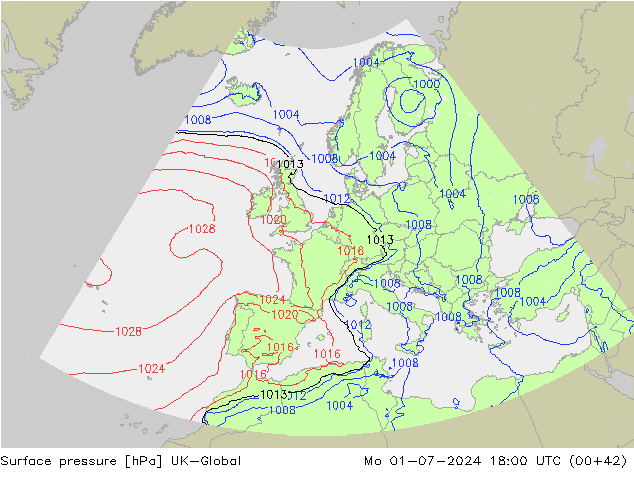 Luchtdruk (Grond) UK-Global ma 01.07.2024 18 UTC