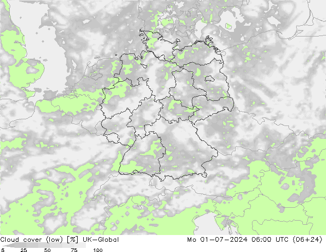 云 (低) UK-Global 星期一 01.07.2024 06 UTC