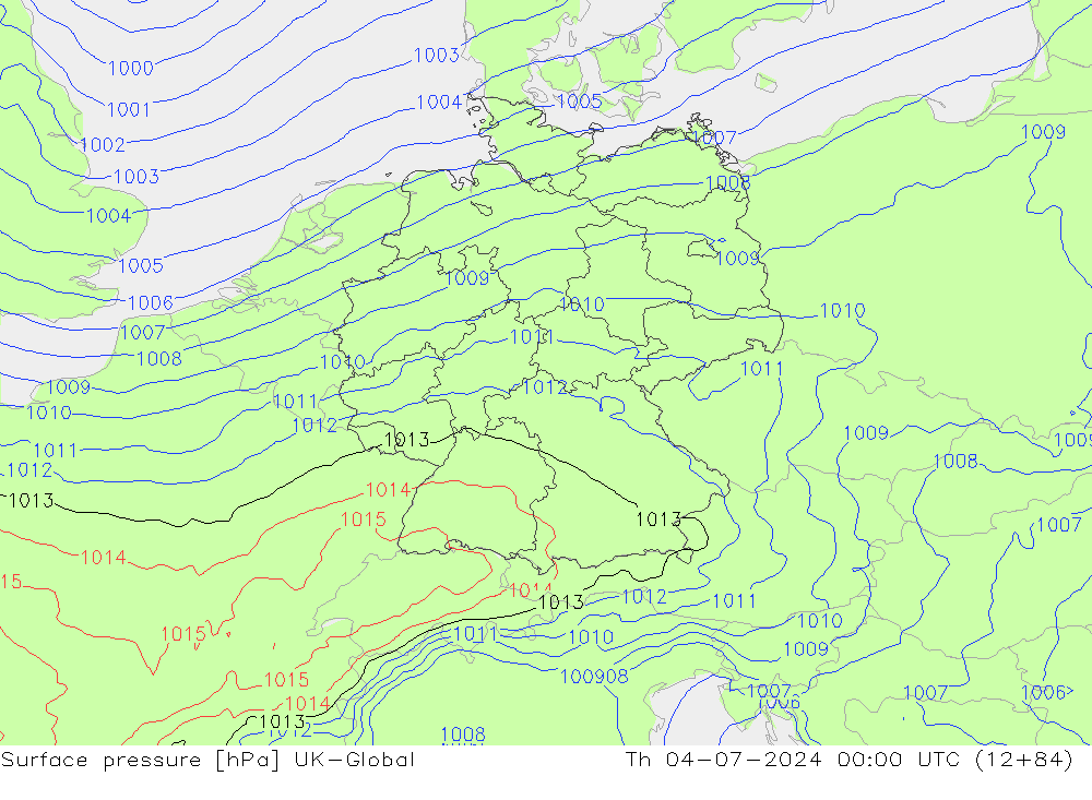 Luchtdruk (Grond) UK-Global do 04.07.2024 00 UTC