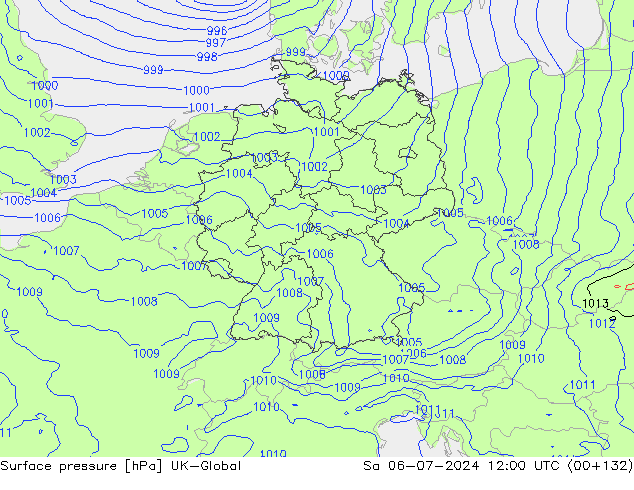 Luchtdruk (Grond) UK-Global za 06.07.2024 12 UTC