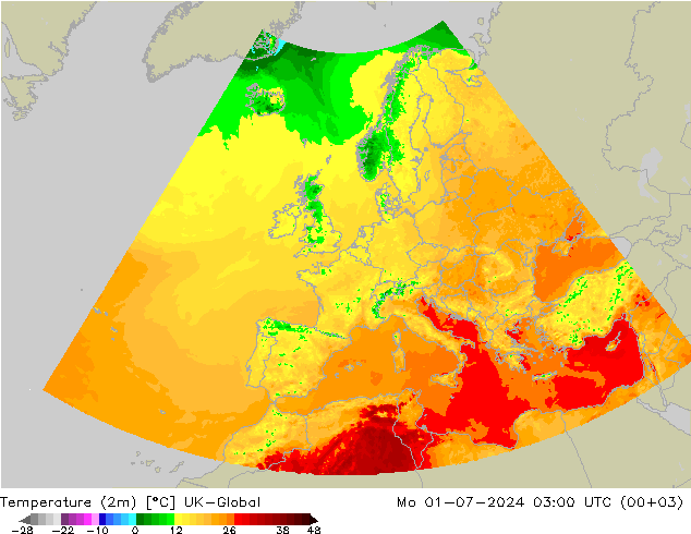 Temperatuurkaart (2m) UK-Global ma 01.07.2024 03 UTC