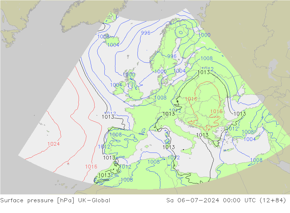 Luchtdruk (Grond) UK-Global za 06.07.2024 00 UTC