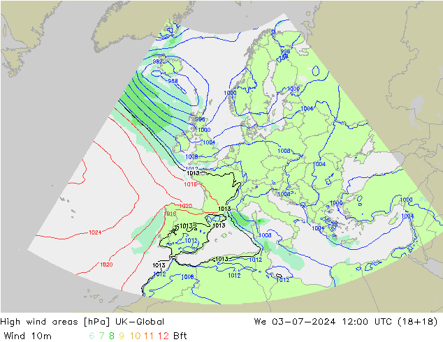 Windvelden UK-Global wo 03.07.2024 12 UTC