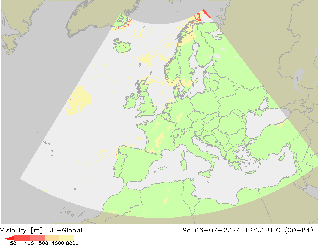能见度 UK-Global 星期六 06.07.2024 12 UTC
